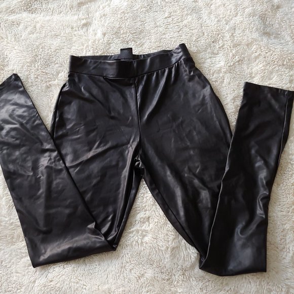 Kardashian collection highrise shapewear liquid leather look leggings Size M - Picture 5 of 6